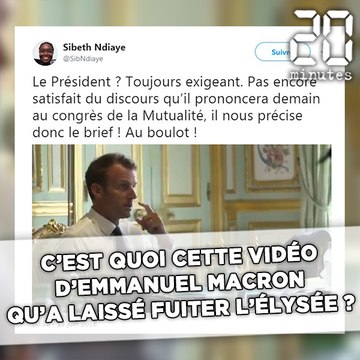 C'est quoi cette vidéo d'Emmanuel Macron qu'a laissé fuiter l'Élysée ?