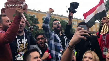 Egypt football fans chant in Moscow ahead of World Cup