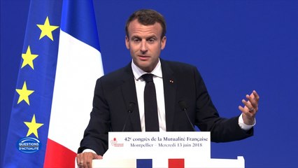 Devant la Mutualité française Macron défend l’orientation "sociale" de son début de quinquennat
