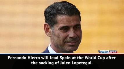 Video herunterladen: Hierro to lead Spain at World Cup after Lopetegui sacking