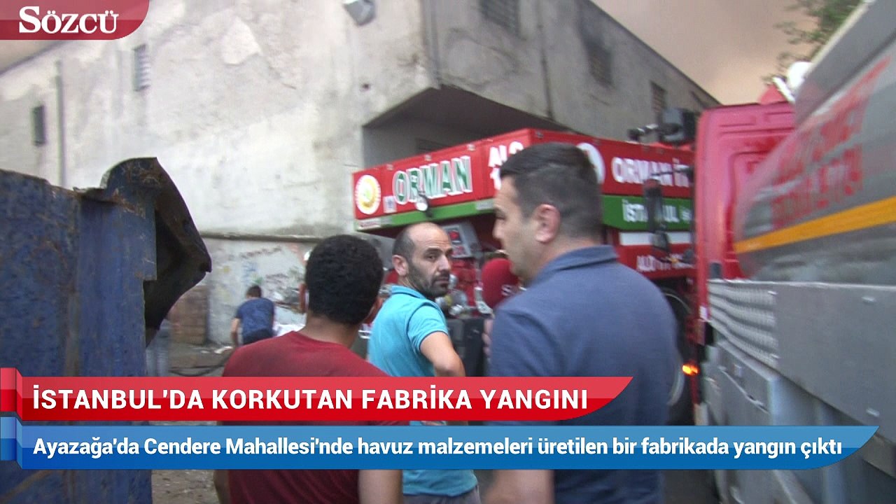 İstanbul'da korkutan fabrika yangını