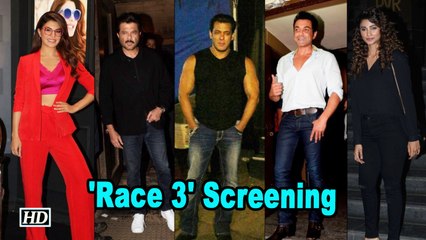 Salman Khan attends the first 'Race 3' Screening