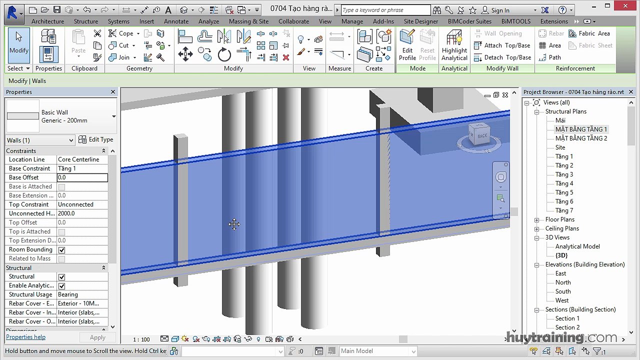 0705. _Tạo tường vây đất trong Revit  mp4
