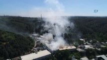 İstanbul'u Dumana Boğan Fabrika Yangını Havadan Görüntülendi