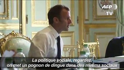 "On met un pognon de dingue dans des minima sociaux" Macron