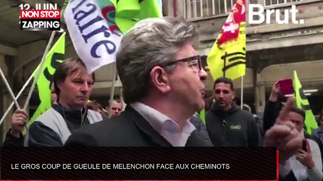 Jean-Luc Mélenchon pousse un gros coup de gueule devant les cheminots (Vidéo)
