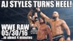 AJ Styles Turns Heel! John Cena Returns! | WWE RAW 05/30/16 Review ...in about 4 minutes