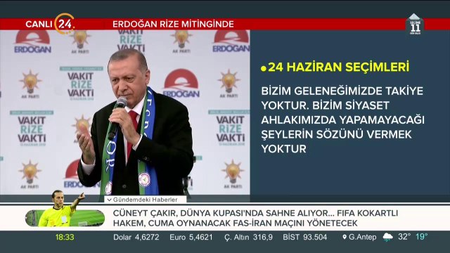 Cumhurbaşkanı Erdoğan Rize mitinginde