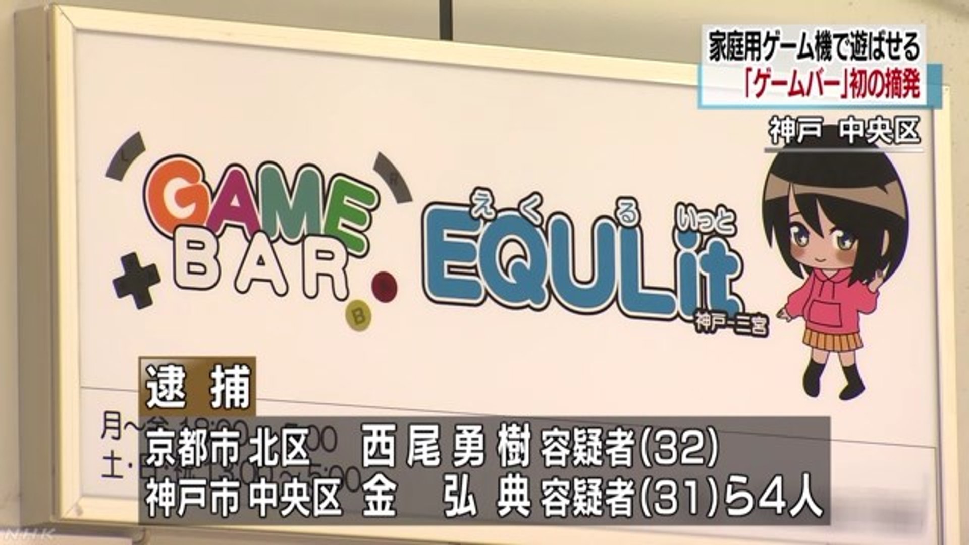 在日犯罪 家庭用ゲームで遊ぶ ゲームバー 初摘発 著作権法違反容疑で韓国籍の金山弘典こと金弘典容疑者 31 ら4人逮捕 動画 Dailymotion