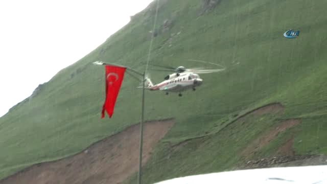 Ovit Tüneli Açılışında Dolu Yağışı