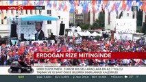 Cumhurbaşkanı Erdoğan Rize mitinginde
