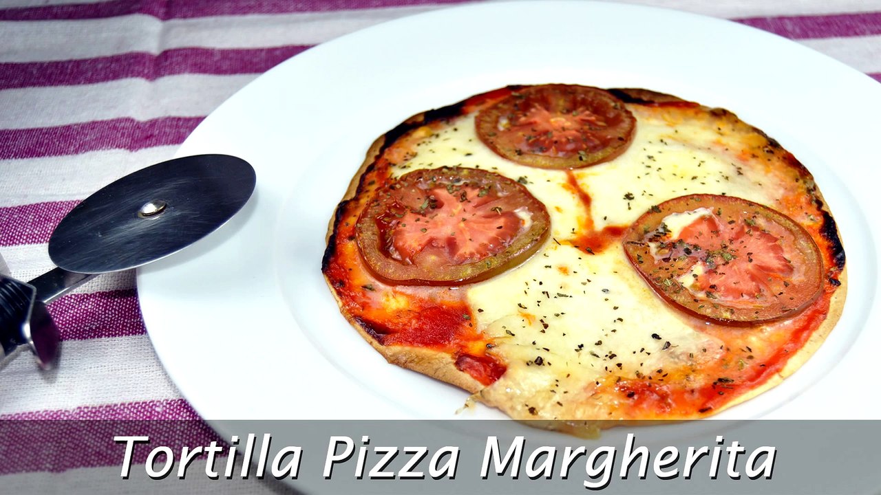 Tortilla Pizza Margherita - Quick & Easy Homemade Margherita Pizza Recipe