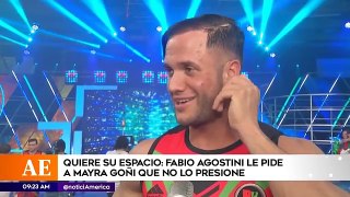 Fabio Agostini dice que Mayra Goñi le exige mucho