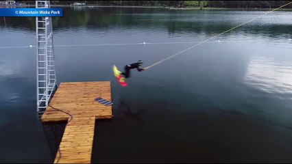 Hautes-Alpes : surfez sur le plan d'eau de Saint-Julien-en-Champsaur grâce au wakeboard