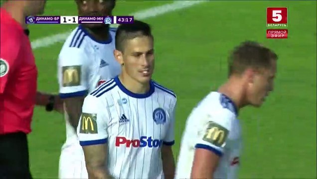 1-1 Uladzimir Khvashchynski Goal Belarus Vyscha Liga - 13.06.2018 Dinamo Brest 1-1 Dinamo Minsk