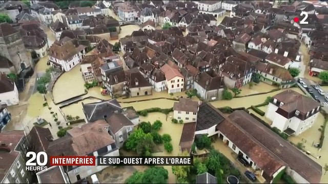 Intempéries : inondations spectaculaires après une vague d'orages dans le Sud-Ouest