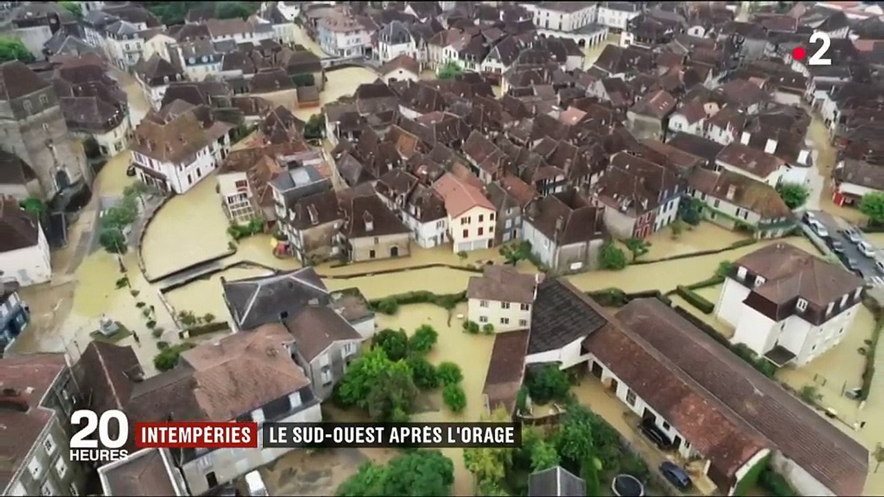 Intempéries : inondations spectaculaires après une vague d'orages dans le Sud-Ouest