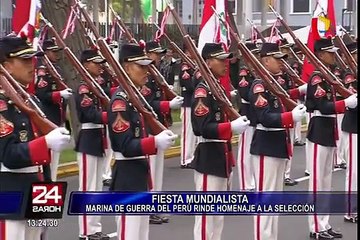 Compañía Juan Fanning: unidad histórica de la Marina de Guerra rinde homenaje a la Bicolor