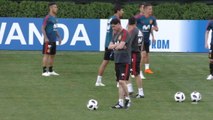 Hierro takes Spain training for first time