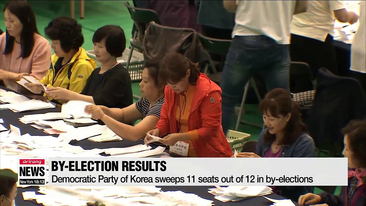 Ruling Democratic Party of Korea sweeps 11 seats out of 12 in by-elections