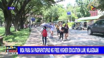 MOA para sa pagpapatupad ng free higher education law, nilagdaan