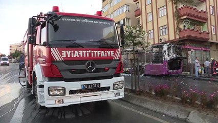 Sultangazi'de seyir halindeki özel halk otobüsünde yangın - İSTANBUL