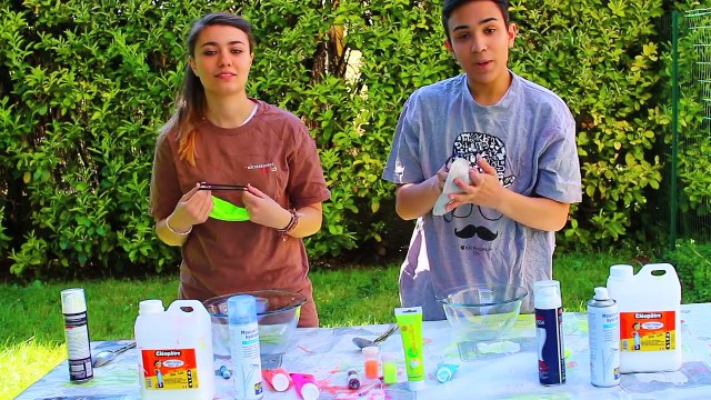 ON FAIT DU SLIME LES YEUX BANDÉS EN 5 MINUTES -!! JustJonathan