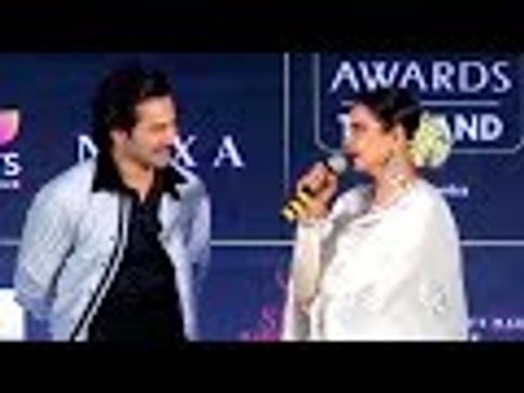 Rekha Scolds Varun Dhawan At IIFA Press Conference | Bollywood Buzz