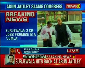 War of words between Jaitley and Randeep Surjewala