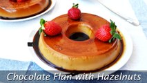Chocolate Flan with Hazelnuts - Easy Chocolate Crème Caramel Recipe