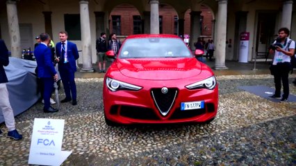 Alfa Romeo Stelvio Quadrifoglio and the Concept Jeep Trailcat at the Supercar Night Parade 2018