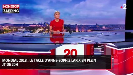 Download Video: Mondial 2018 : Le tacle d'Anne-Sophie Lapix sur les footballeurs en plein JT de 20h (vidéo)