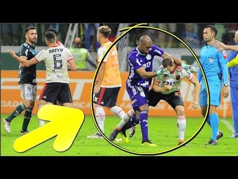 VEJA OS DETALHES DA BRIGA, CONFUSÃO E EXPULSÕES DO CLÁSSICO PALMEIRAS 1 x 1 FLAMENGO 13/06/2018