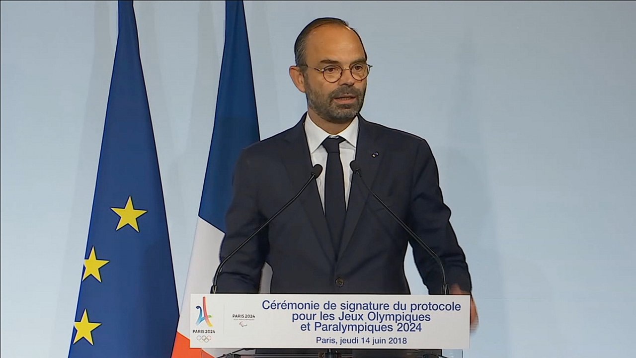 Cérémonie de signature du protocole pour les Jeux Olympiques et Paralympiques 2024