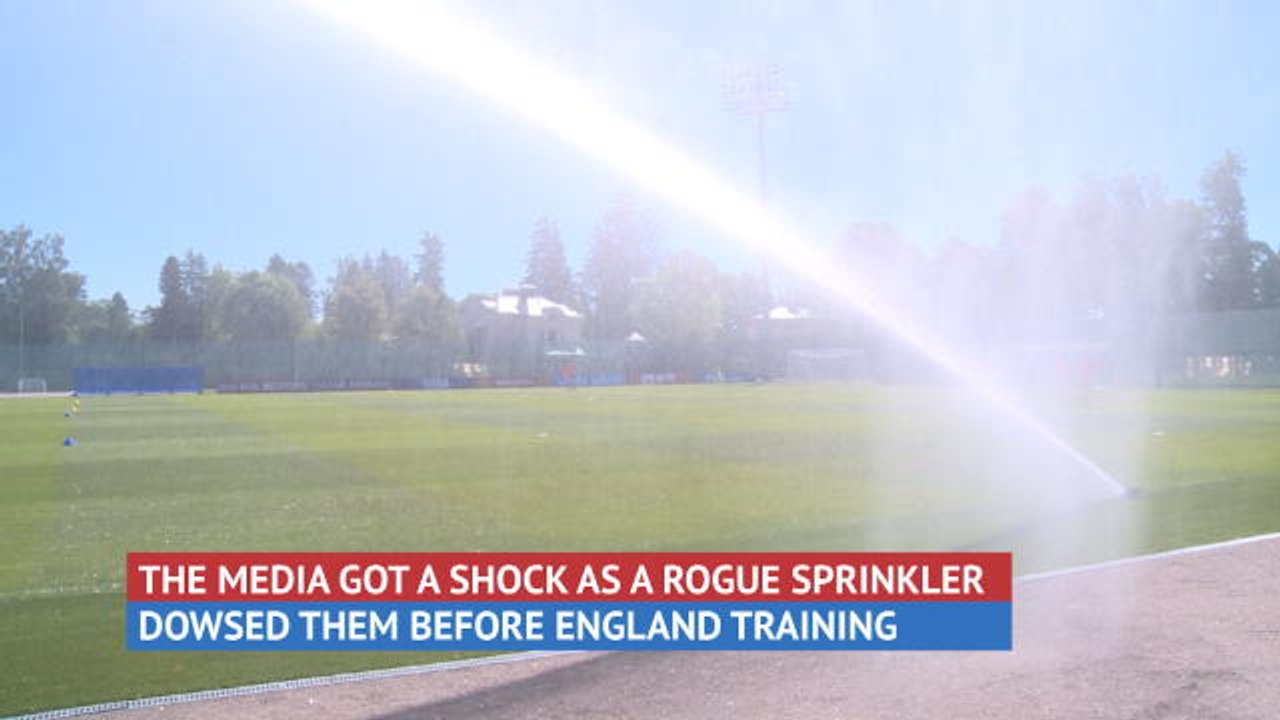 Behind the Scenes - Media get soaked at England...
