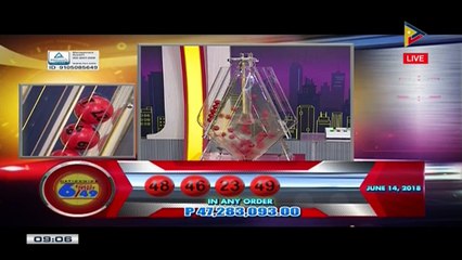 PCSO 9 PM Lotto Draw, June 14, 2018