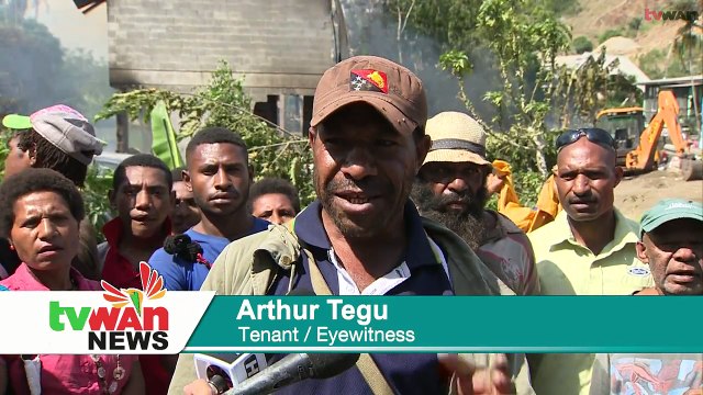 Fire engulfed an entire property in the Hohola suburb of Port Moresby this afternoon, during what looked like an eviction exercise.While the tenants who were r