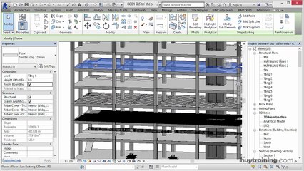 0903. _Tự động bố trí thép sàn trong Revit  mp4