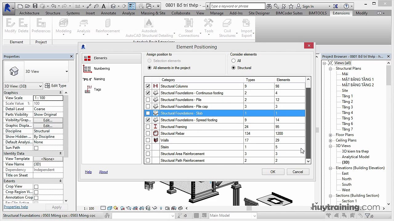 0907. _Tìm hiểu công cụ đánh số cấu kiện tự động trong Revit  mp4