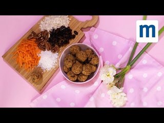 Carrot, coconut and raisin bites l Annabel Karmel