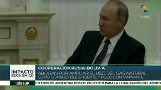 Rusia y Bolivia acuerdan ampliar el uso del gas natural