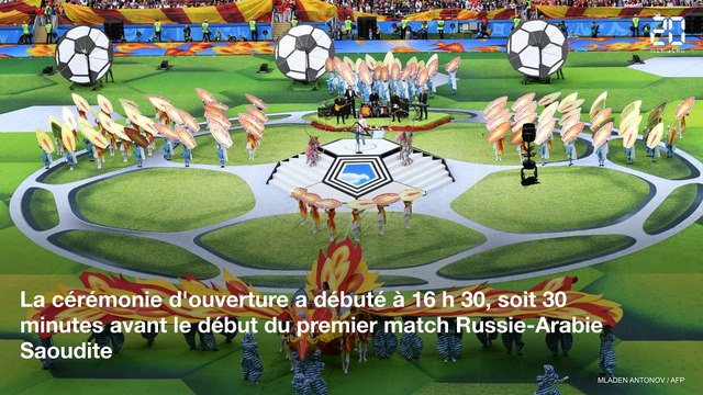 La cérémonie d'ouverture de la Coupe du Monde 2018