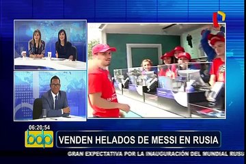 Rusia: se venden helados de Lionel Messi en la fiesta del fútbol