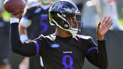 Lamar Jackson reacts to receiving majority of first-team reps at practice
