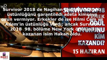 Survivor 2018 15 Haziran Arda Türkmen Yemek Ödülünü Kim Kazandı? - 99.Bölüm