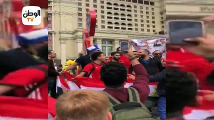 مصريون وسعوديون يحتفلون بافتتاح المونديال في موسكو