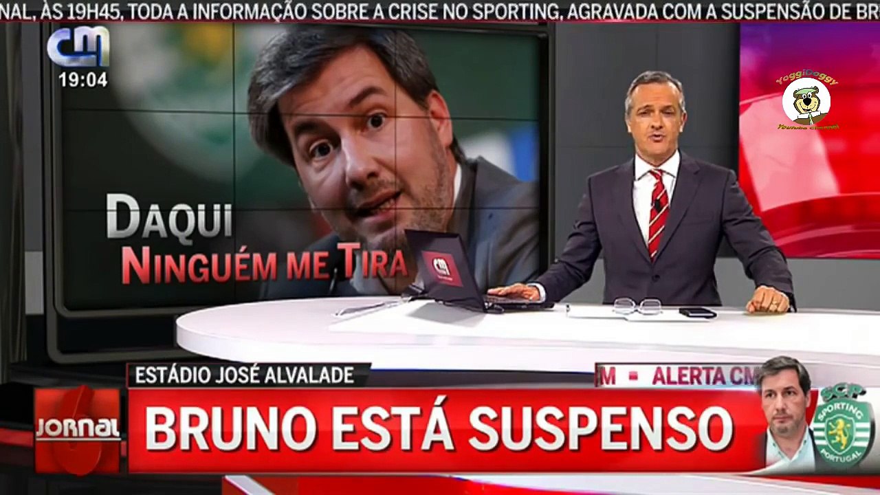 Jornalista da CMTV leva banho em direto da garagem do estádio de Alvalade