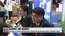 Number of newly-added jobs in South Korea slumps below 100,000 in May