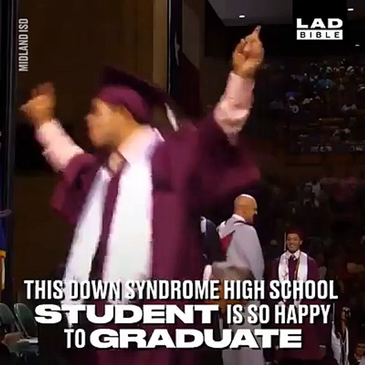 This lad is absolutely delighted to be graduating, well done to him 
