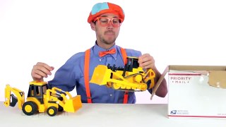 Backhoe Bulldozer for Kids - Construction Toys with Blippi _ Learn Letters